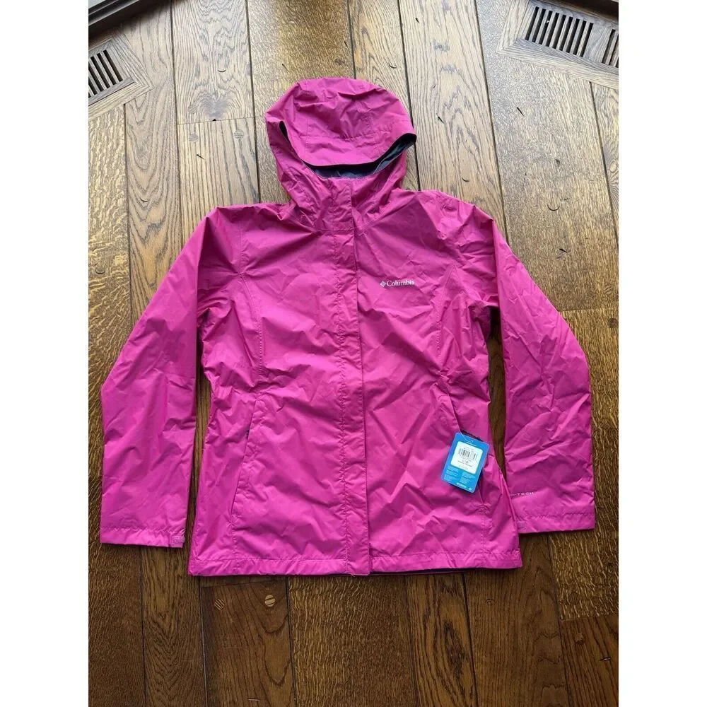 Columbia Women's Arcadia II Rain Jacket Fuchsia Pink NWT Size Large - Picture 5 of 9